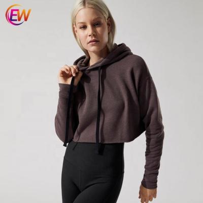 China Good Quality Custom Moisture Wicking Anti-Shrink Embroidered Women Croptop Hoodies for sale