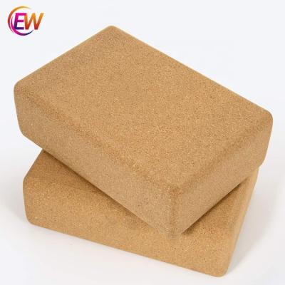 China 2021 New Style High Density Eco Friendly Natural Cork Custom Logo Yoga Block for sale