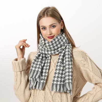 China Wholesale Soft Customize Checked New Design Winter Scarf Unisex With Tassel Hot Sale In 2022 for sale