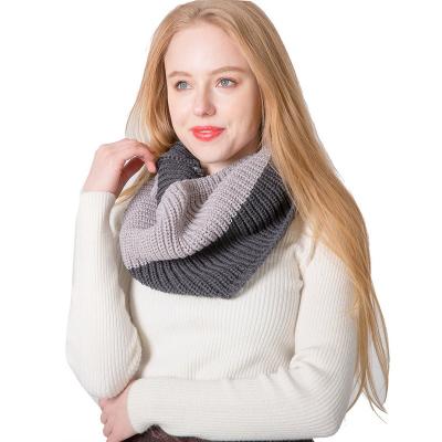 China New Arrival Soft Portable Foldable Purple Winter Neck Warmer Acrylic Infinity Scarves for sale