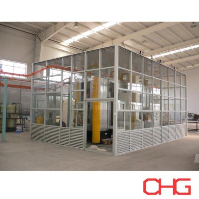 China Roestvrij staal PVC koolstofstaal poedercoating Booth Automatische spray verf Booth Te koop