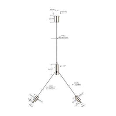 China For LED panel lights high tenacity cable suspension kits for led picture lights and hanging for sale