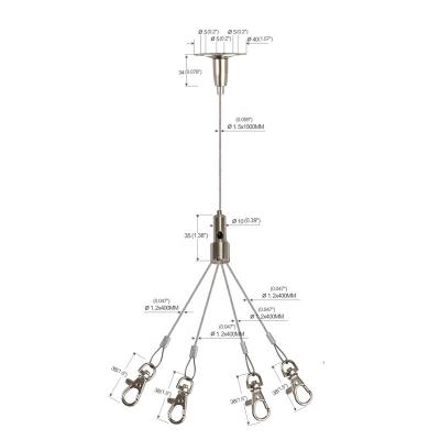 China For LED Lights High Voltage Stainless Steel Cable 1x19,1x7 LED Lights Steel Cable For Hanging System for sale