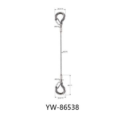 China Customized Rope Stainless Steel Wire Rope Hardware Accessories With Double Safety Hook for sale