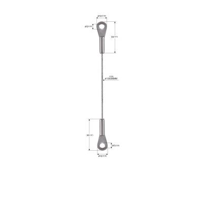 China For led luminaire excellent quality safety factor wire rope sling for hanging system cable with swaged eye machine for sale