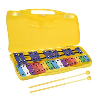 China Educational Toy New environmental protection plastic box xylophone 25 note color piano with metal key for sale