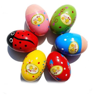 China Wholesale parent-child natural percussion beech sand egg musical instrument wooden tools early education model for sale