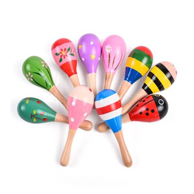 China Custom model children's education wooden baby malakas play sand hammer for sale