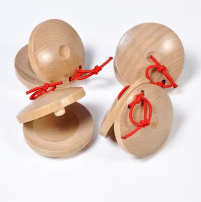 China Wholesale Mini Model Children's Castanets Wooden Castanets Musical Instrument Wooden Educational Toy for sale