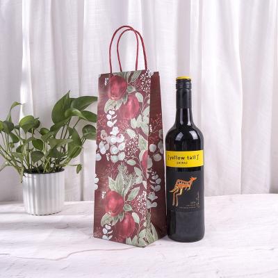 China 2021 Yiwu best selling recyclable custom paper bag with logo wine gift bags fashion paper bags for wine for sale