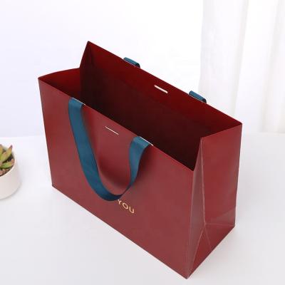 China RJB017 Fashion Handmade Red Jewelry Gift Bag Paper Bag Wedding Gift Bag Elegant for sale