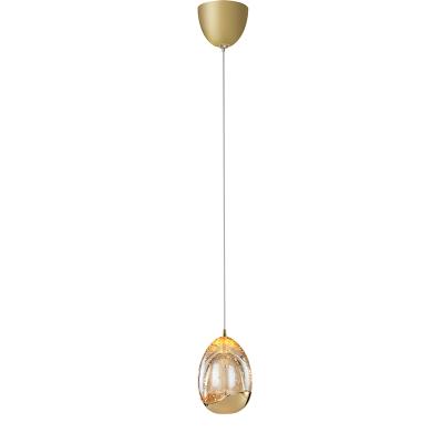 China Zun Modern Design Contemporary Clear Glass Pendant Light Luxury Golden Eggs Indoor Lighting Ceiling Pendant Lamp for Dining Living Room for sale