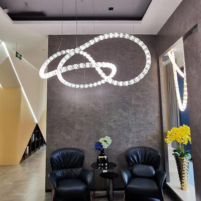 China Factory Price Pendant Lamps Luxury Hotel Nordic Modern Large K9 Crystal Gold Chandelier Hanging Pendant Light for sale