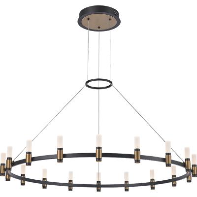 China 2022 Factory Price Nordic Simple Modern Crystal Luxury Long Round Circle Style Pendant Light Nordic Chandeliers for sale