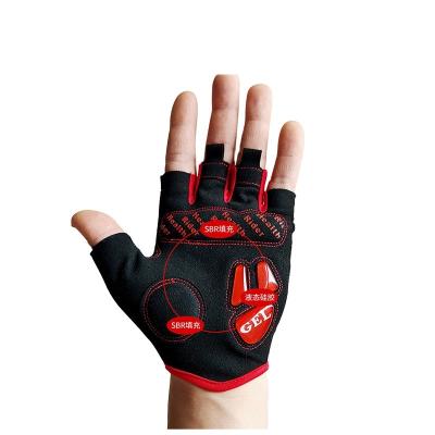 China Breathable Frontier Mountain Bike Half Finger Sporting Goods Men's and Women's Bicycle Outdoor Non-slip Shock Absorbing Upright Mountain Bike Gloves for sale