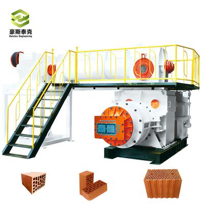 China Máquina de fabricación de ladrillos totalmente automática JKY55 Extrusora de ladrillos de arcilla de vacío de doble etapa en venta