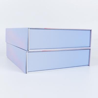 China Recyclable Rigid Cardboard Luxury Eco Friendly Custom Book Form Magnetic Flip Top White Small Folding Paper Box Gift Boxes for sale