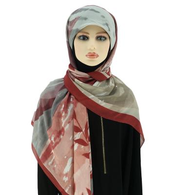 China Printed Chiffon Islamic Hijab Women Headscarf Muslim Shawl High Quality Scarf for sale