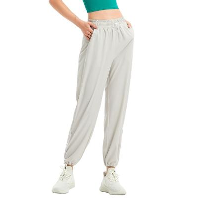 China European and American women's breathable sports pants loose and comfortable and leisure ankle-gathered fitness working waist to look slim high for sale