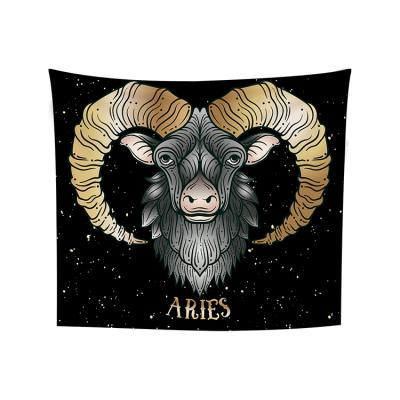 China Classic Wall Hanging Tapestry Zodiac Horoscope Astrology SIGN Decor (Taurus) Throw Blanket Beach Towels Picnic Mat Home Decor for sale