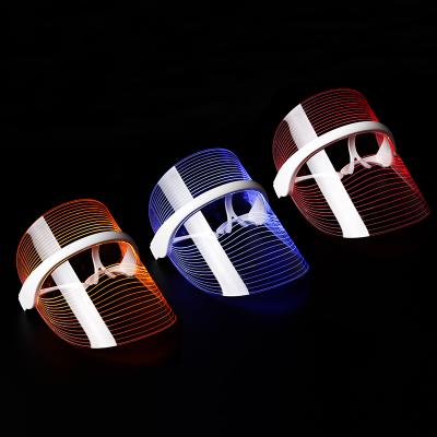 China Anti-Puffiness Mask Led Red Light Therapy Mask 3 Colors Photon Therapy Facial Skin Care Tool Led Face Mask for sale