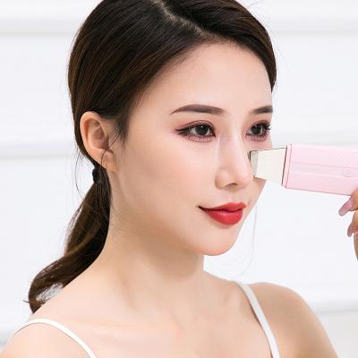 China Portable Rechargeable Ultrasonic Skin Scrubber Skin Scrubber Facial Cleaner Deep Cleansing Facial Scrubber for sale