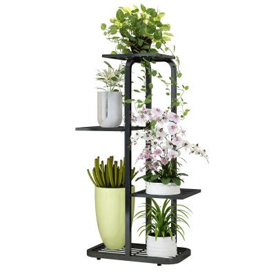 China Europe Balcony Bedroom Study Furniture Storage Metal Steel Pipe Corner Flower Plant Stand Shelf Modern Home Display Rack for sale