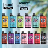 China 1500mAh 30 Flavours 3500 Puff Iget Bar Vape 5% Nicotine Disposable Te koop