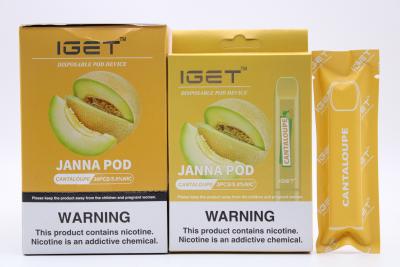 China Pena eletrônica de IGET JANNA 1.6ml Vape, cigarro líquido de 450 sopros E à venda