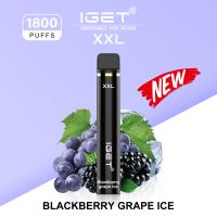 中国 New flavor arrive IGET XXL 1800 PUFFS 7ml capacity blackberry grape ice 販売のため