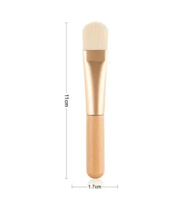 China Custom Soft Vegan Foundation Brush Makeup Private Label Wooden Face Mask Brush for sale