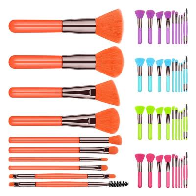 China Angular Blush Newest 10 Pcs Professional Makeup Brush Foundation Concealer Colored Eyeshadow Brushes Portable Cosmetic Tools for sale