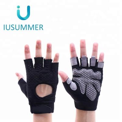 China Durable/Comfortable/Anti-slip/Breathable Weightlifting Black Hot Selling Amazon Gloves Half Finger Recycling Gloves for sale