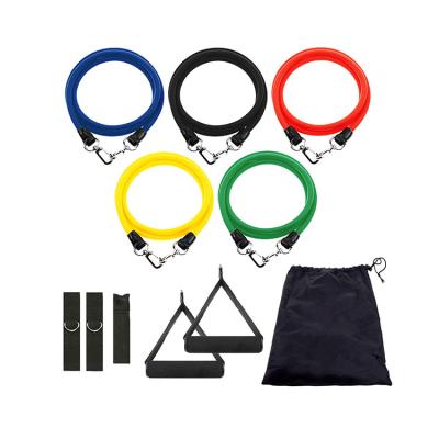 China Fitness Equipment Application Hot Sale Amazon 11 Pcs Resistance Band Set for sale