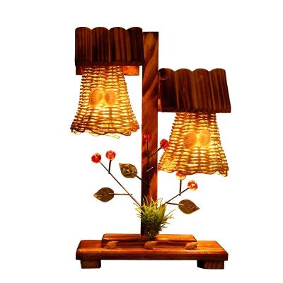 China Nostalgia China Factory Supply Ship Shaped Creative Music LED Night Light Wooden Table Lamp for sale