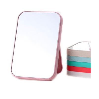 China Household Goods Wholesale Promotion Gift Nordic Style Portable Desktop Girl Multi Colors Folding Makeup Cosmetic Mirror for sale