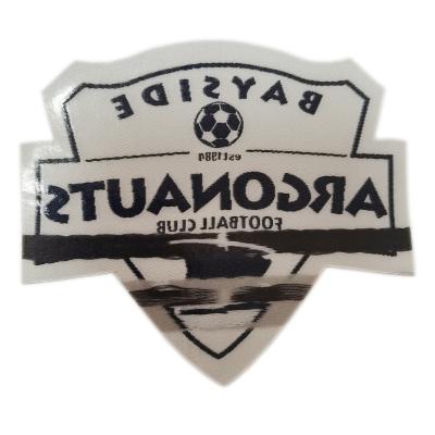 China factory direct 3D Yiwu Gillian iron on custom woven football badge for sale