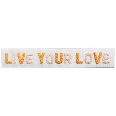 China 3D Maker Custom Chenille Live Your Love Towel Embroidery Patches for sale