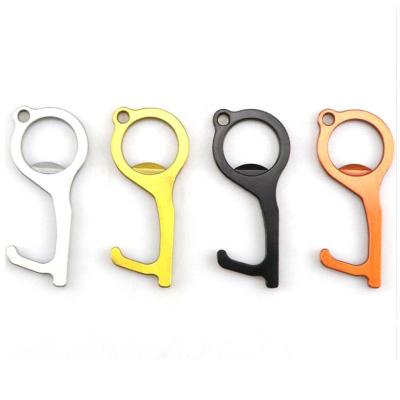 China Customized Metal Personalized Non Touch Touch Other DIY Tools Metal Bottle Opener Key Chain for sale