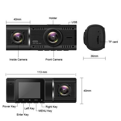 China Electronic Auto Dash Camera VCR Camera Gps Tracking Dual Lens Front And Rear Car Black Box for sale