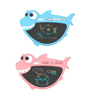 China LCD Display Children Shark Kids Toys Tablet Doodle Drawing Writing Pad Educational Drawing Board Digital Notepad Writing Tablet for sale