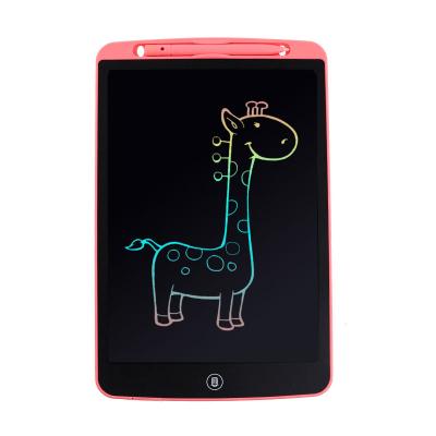 China Self-adhesive 12 Inch Erasable Kids Digital Memo Pad Colorful LCD Drawing Writing Tablet For Kids for sale