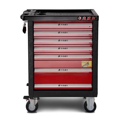 China KAFUWELL Workshop Garage Cabinet Metal Tool Cabinet Drawers Tool Storage Combination Rolling Tool Cabinet 7 for sale