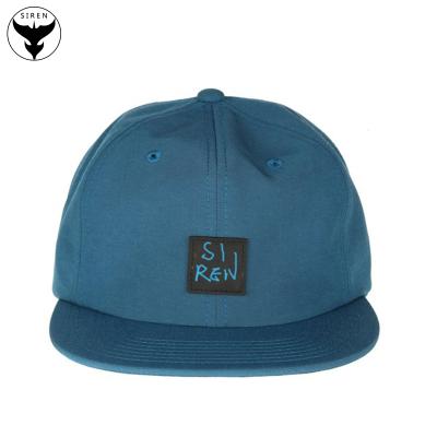 China JOINT Mermaid OEM Casual 6 Panels Profile Unstructured Flat Rubber Patch Hat Snapback Hat for sale