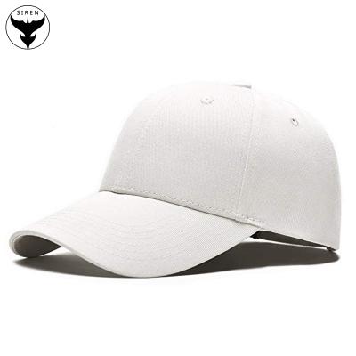 China JOINT Blank Plain Peaked Hats White Baseball Cap for sale