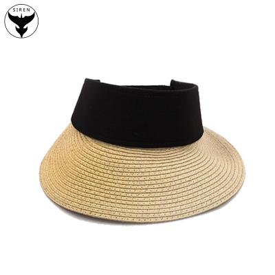 China JOINT Men's Mermaid Summer Straw Visor Hat Hatting for sale