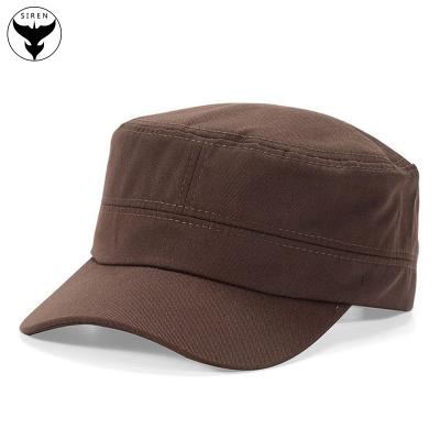 China Army Visor Style Military Uniform Hat Cheap COMMON German Flat Top Plain Peaked for sale