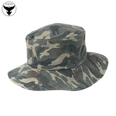 China High Quality Military Custom Character Camou Bucket Hats With Zipper Pocket for sale