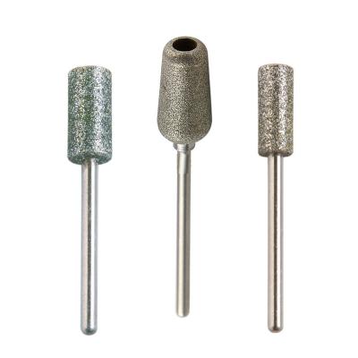 China Professional Wholesale Cuticle Manicure Pedicure Stainless Steel Diamond Nail Drill Bit For Nail Drill Clean Machine for sale