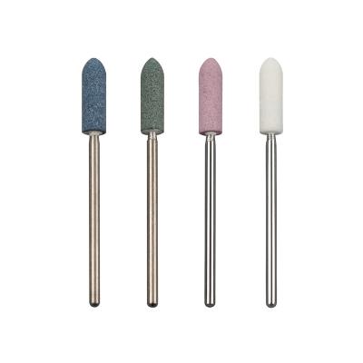 China High Quality Nail Burr Corundum Drill Bit Pedicure Stone Cutter Professional Manicure Pedicure Nail Drill Bit For Cuticle Nail Clean Gel Remove for sale